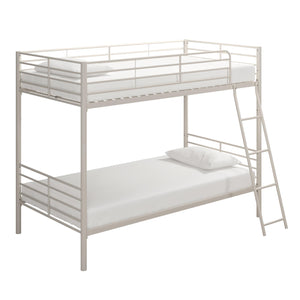 DHP Twin Over Twin Convertible Bunk Bed - White