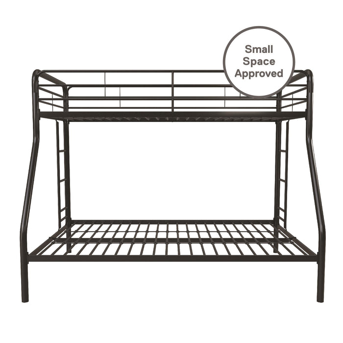 Dorel Home Atwater Living Cassia Twin Over Full Metal Bunk Bed - Black