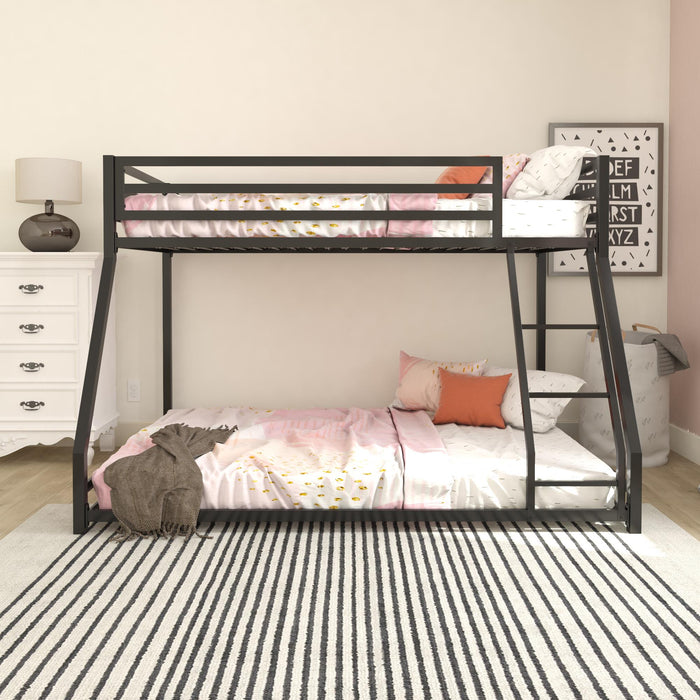 Atwater Living Mason Metal Twin/Full Bunk Bed - Black