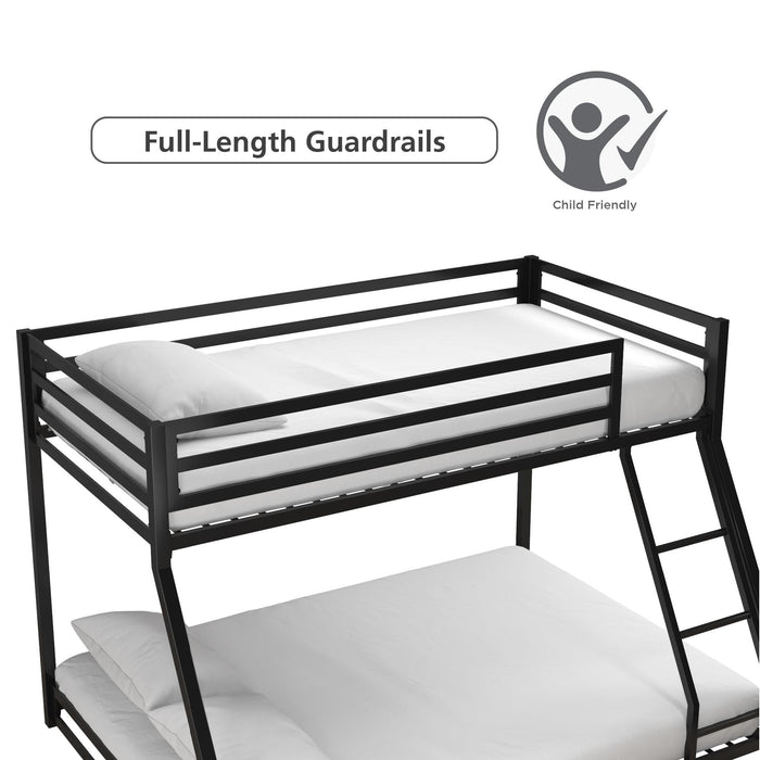 Atwater Living Mason Metal Twin/Full Bunk Bed - Black
