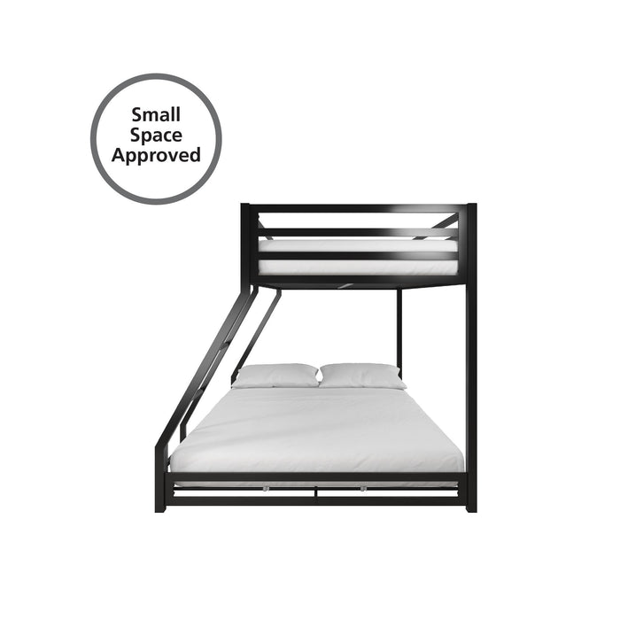 Atwater Living Mason Metal Twin/Full Bunk Bed - Black