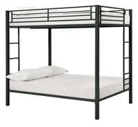 Atwater Living Parker Full Over Full Metal Bunk Bed - Black 