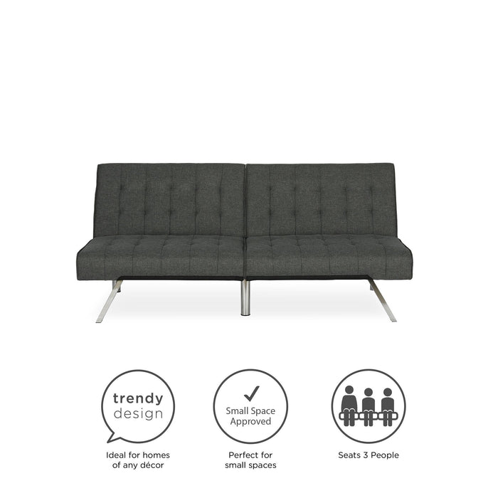 Dorel Home Atwater Living Elvia Linen Futon - Grey