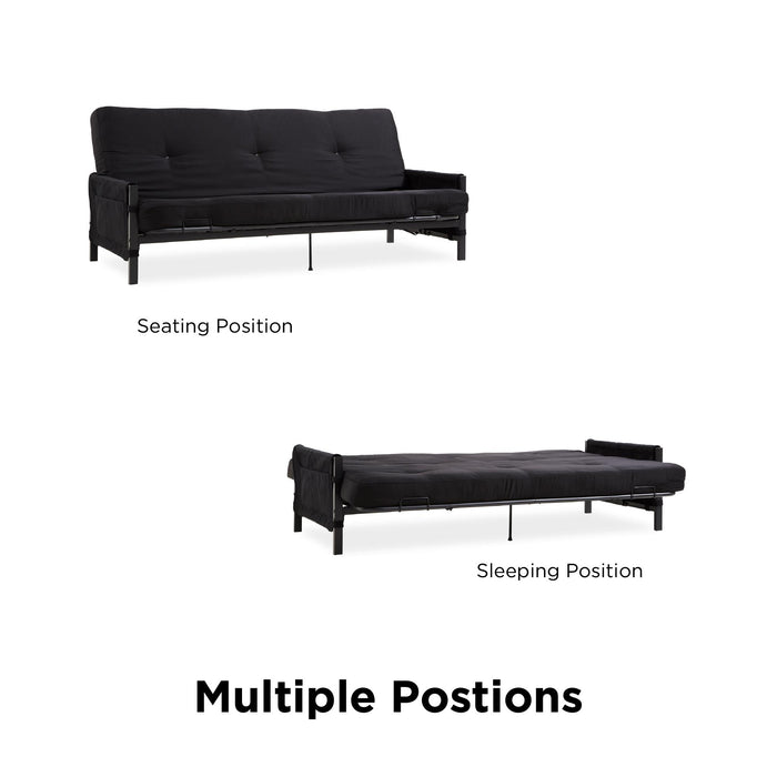 DHP Metal and Storage Arm Futon with 6\" Mattress