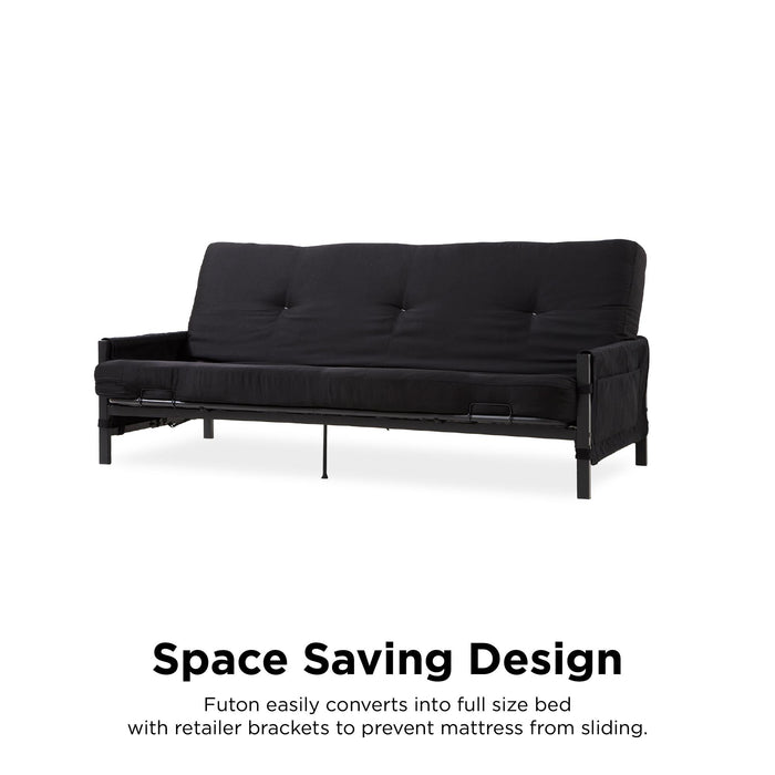 DHP Metal and Storage Arm Futon with 6\" Mattress