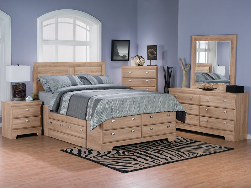 Yorkdale Light 5-Piece Full Storage Bedroom Package with Chest and Nightstand