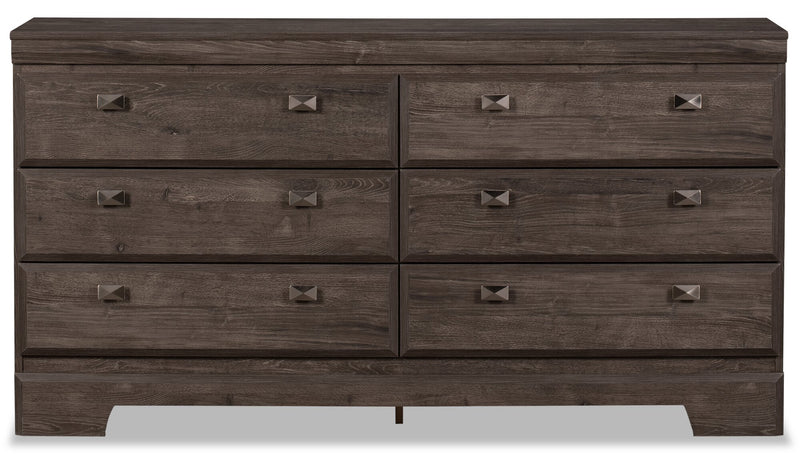 Yorkdale Bedroom 6-Drawer Dresser, 61.4\"W x 32.3\"H, Made in Canada - Grey