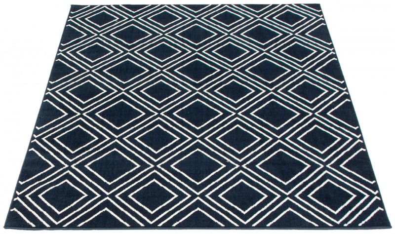 August Geod Navy-White 7'10\" x 10'2\" Area Rug