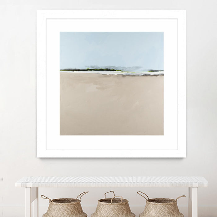 \"Simply Stated\" Matted and Framed White 36x36 Wall Art