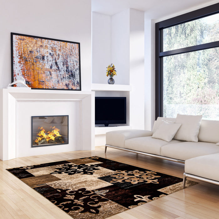 Neda Burgundy Area Rug - 6'7\" X 9'6\" 