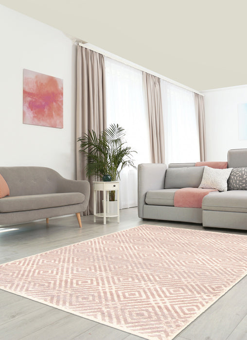 Electra Silver-Rose Area Rug - 5'3\" x 7'3\"