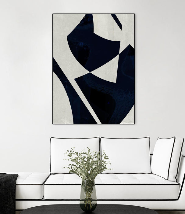 \"Black Machine I\" Canvas Framed Black 18x24 Wall Art
