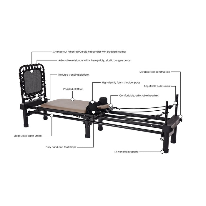 Aeropilates 651 Reformer with Stand and Rebounder