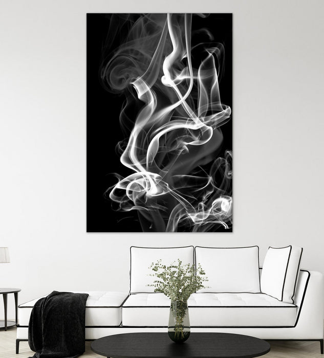 \"Black Smoke Abstract\" Giant Art 72x48 Wall Art