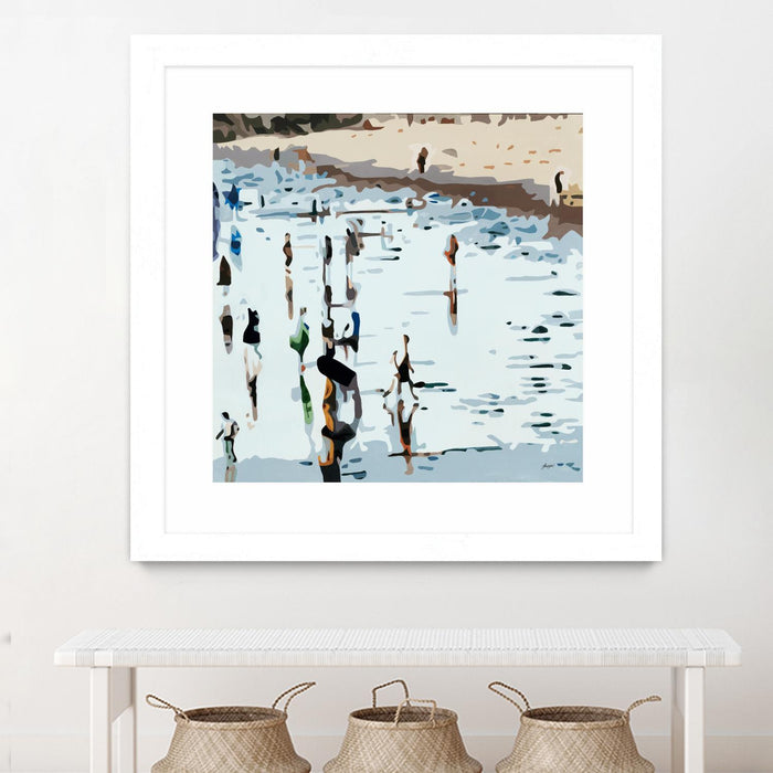 \"Self Reflection\" Matted and Framed White 36x36 Wall Art