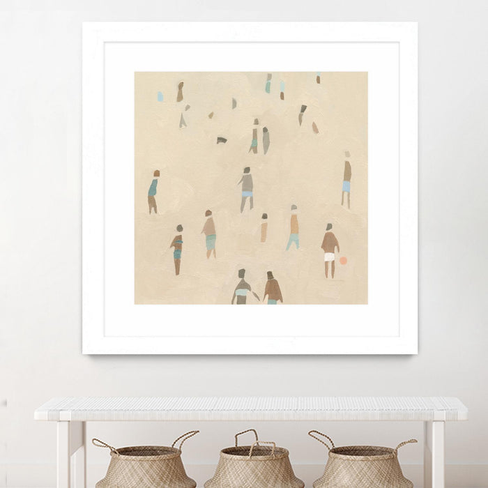 \"Beach Goer Iv\" Matted and Framed White 30x30 Wall Art