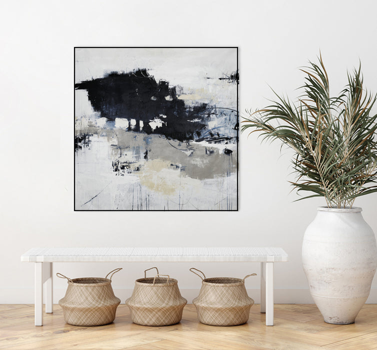 \"Big Bonanza\" Canvas Framed Black 20x20 Wall Art