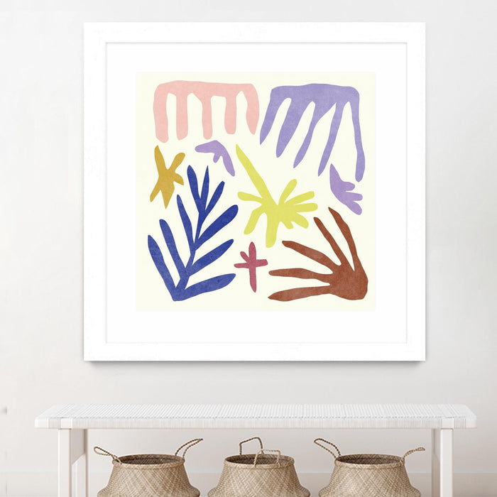 \"Coral Construction Ii\" Matted and Framed White 30x30 Wall Art