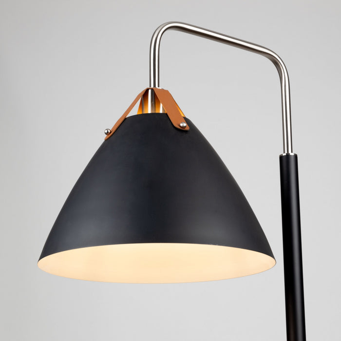 Tote Black & Brass Floor Lamp