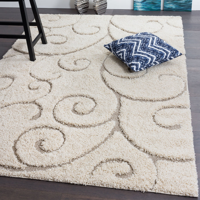Oakville Cream Curves 3x5 Area Rug