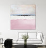 "Pink Sea Abstract" Giant Art 72x72 Wall Art