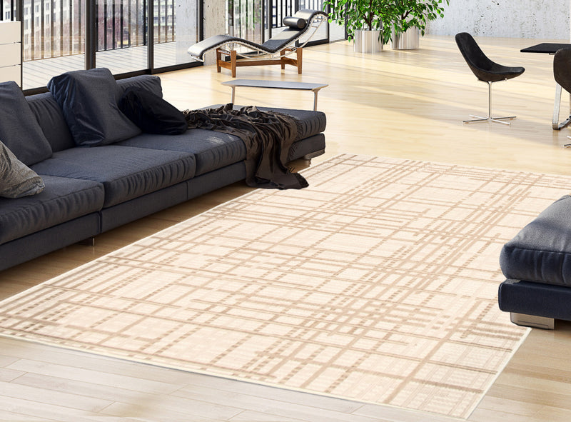 Sadie Burburry Champagne-Taupe Area Rug - 7'10\" x 10'2\"