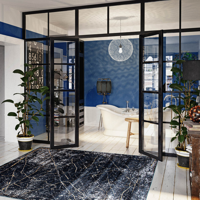 Midnight Marble Area Rug - 5'3\" x 7'3\"