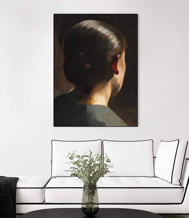\"Ines\" Canvas Framed Black 30x40 Wall Art