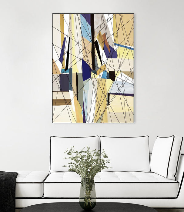 \"Seacruise\" Canvas Framed Black 18x24 Wall Art
