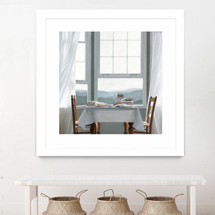 \"Accidental Scholar\" Matted and Framed White 36x36 Wall Art