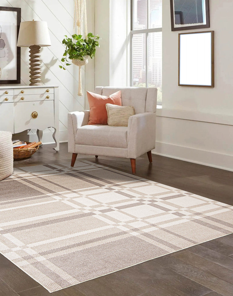 Ivory Machine Roma Ivory Machine Washable Area Rug - 3'0