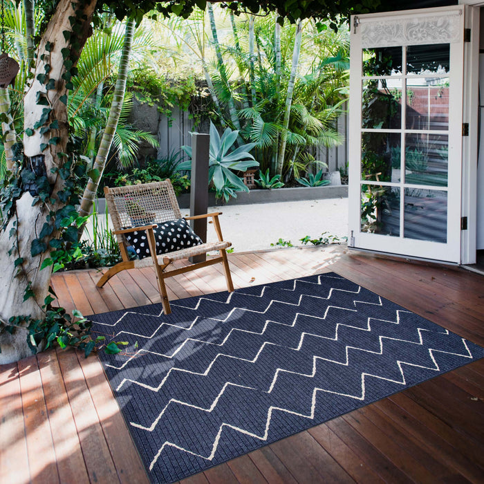 Kimi Blue 6'7\" x 9'6\" Area Rug