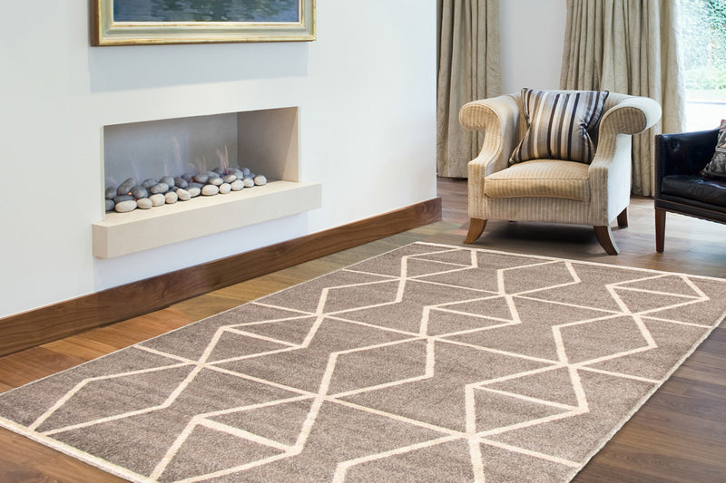 Anandi Grey-Ivory Area Rug - 5'3\" x 7'3\"