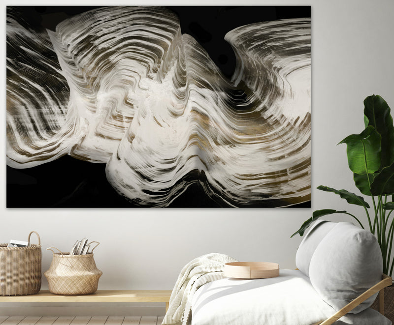 \"White Strokes\" Giant Art 72x48 Wall Art
