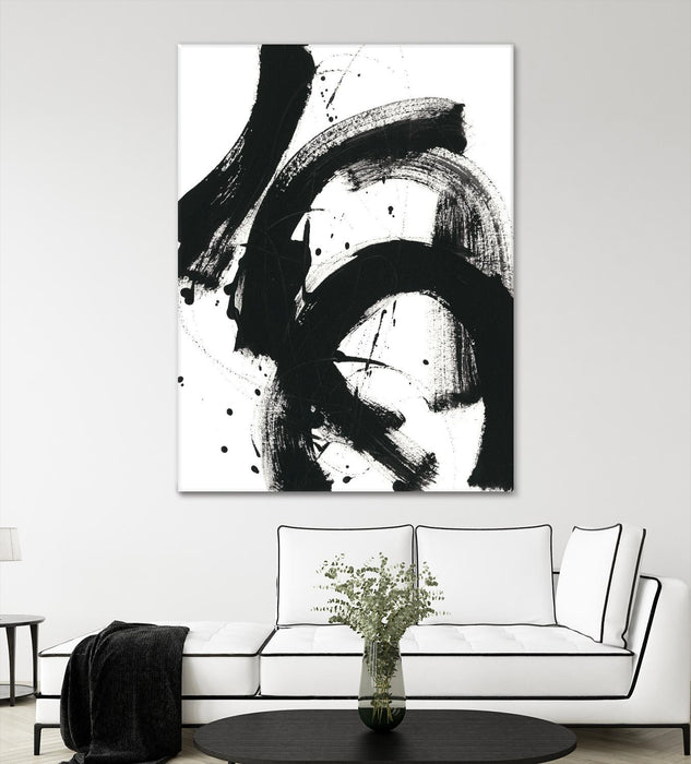 \"Onyx Gesture Ii\" Giant Art 72x54 Wall Art