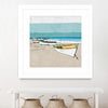 "Lined Up" Matted and Framed White 30x30 Wall Art