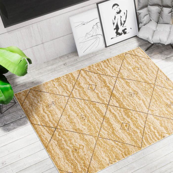 Grande Ivory/Gold 5'3\" X 7'3\" Area Rug