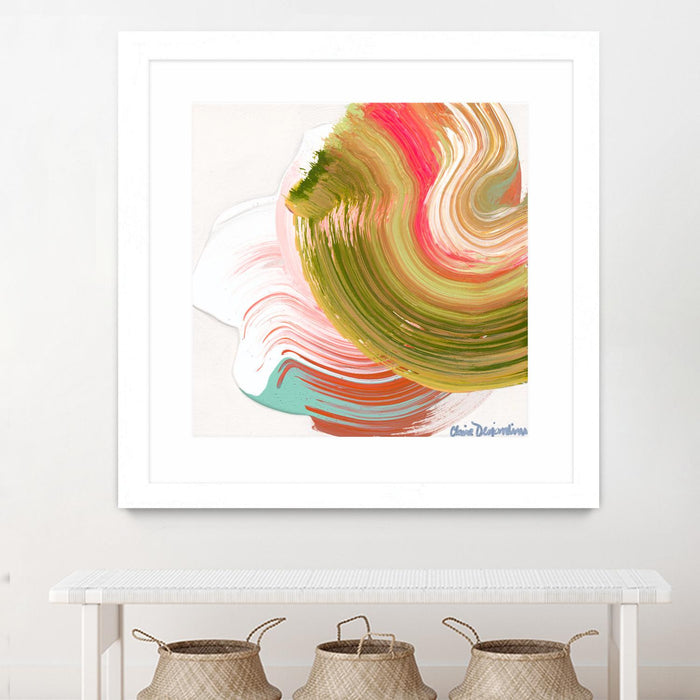 \"Night On The Town\" Matted and Framed White 36x36 Wall Art