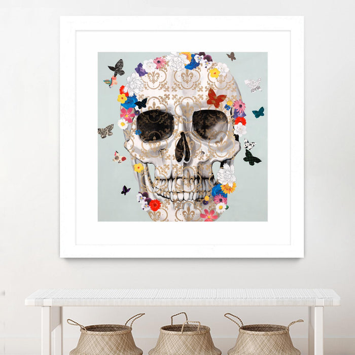 \"Party Favor\" Matted and Framed White 30x30 Wall Art