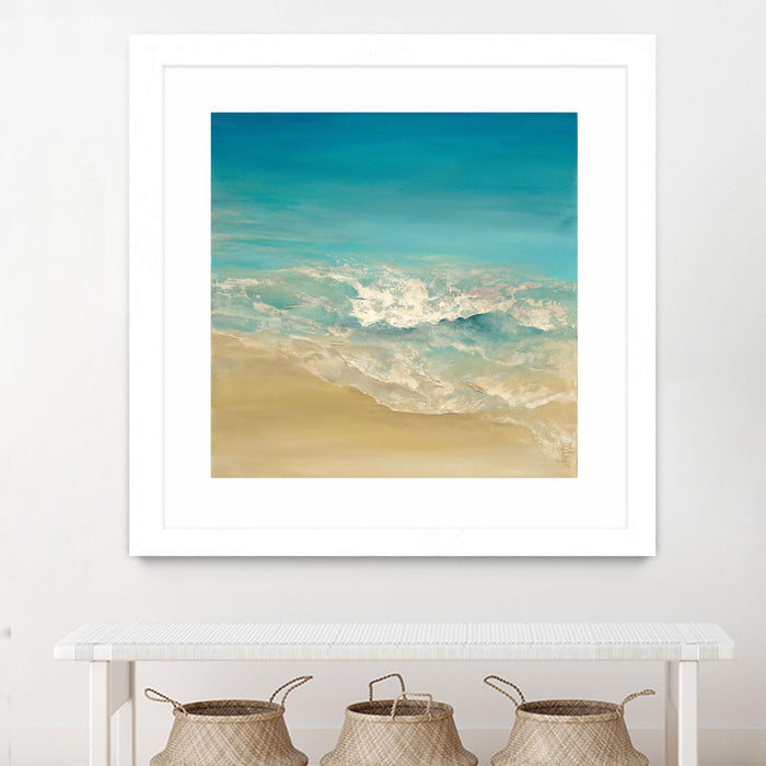 \"Coastal Viewpoint Ii\" Matted and Framed White 30x30 Wall Art