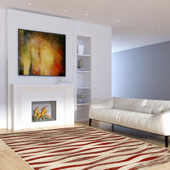 Arusha Ivory / Red 7'10\" x 10'2\" Area Rug