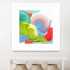 "Vav 05" Matted and Framed White 30x30 Wall Art