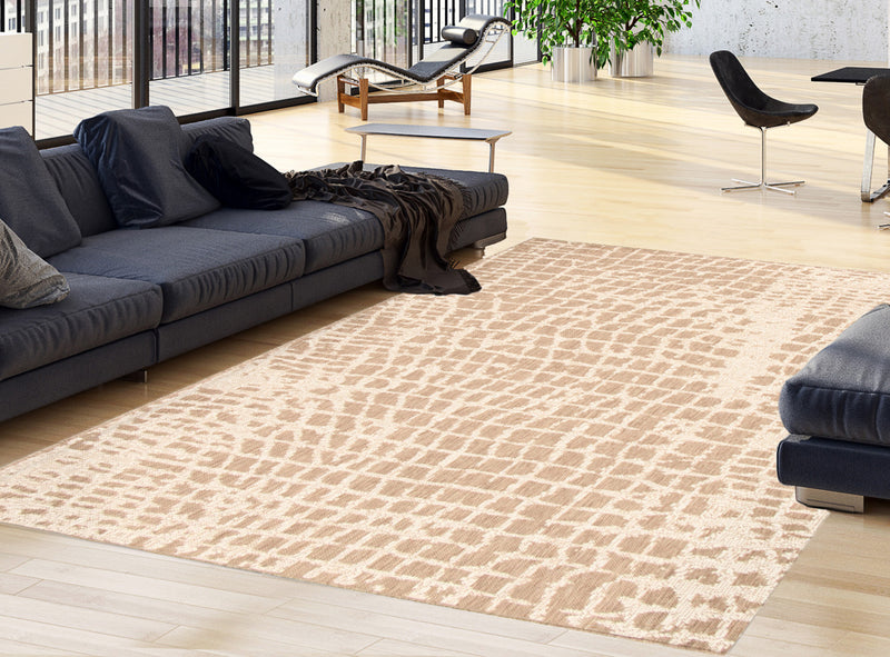Sadie Safari Taupe-Champagne Area Rug - 3'11\" x 5'7\"