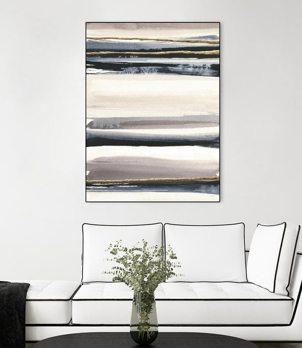 \"Gilded Grey Iii\" Canvas Framed Black 24x32 Wall Art