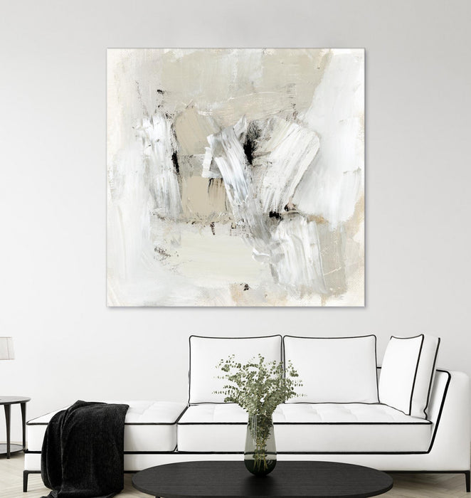 \"Neutral Brushstrokes I\" Giant Art 54x54 Wall Art