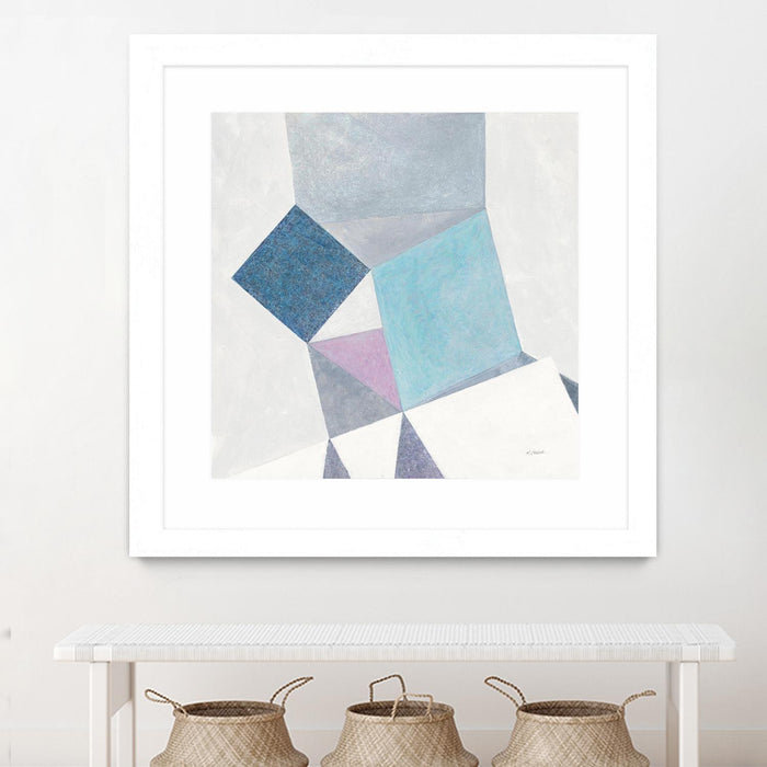 \"Bay Bridge V1\" Matted and Framed White 30x30 Wall Art