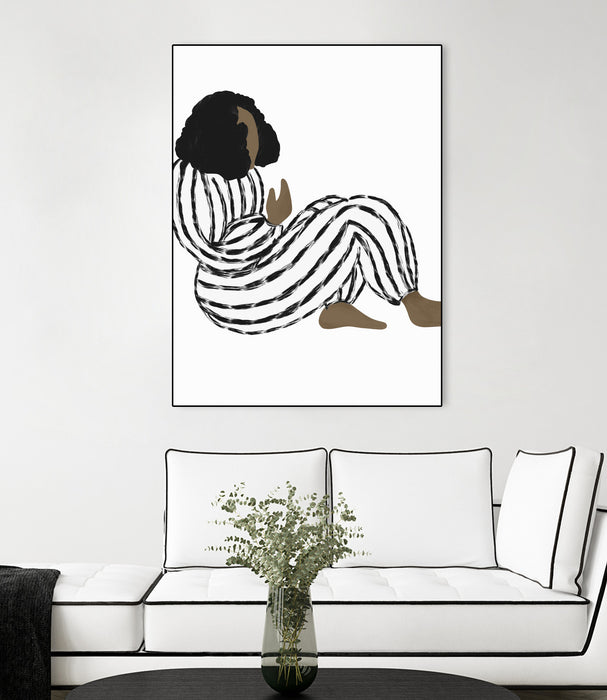 \"Form Vi\" Canvas Framed Black 18x24 Wall Art