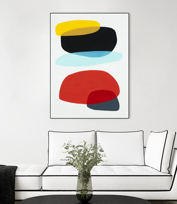 \"Joy And Pop Ii\" Canvas Framed Black 30x40 Wall Art