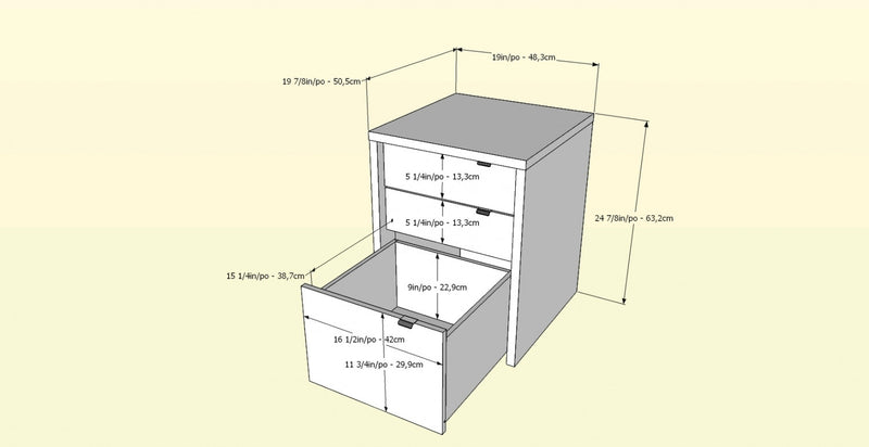 Nordika Filing Cabinet - White