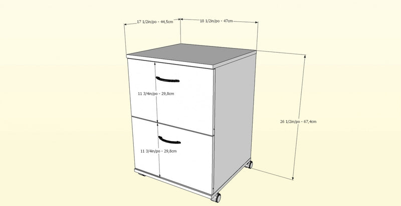 Nordika 2-Drawer Filing Cabinet - Natural Maple